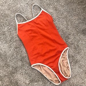 VINTAGE MADE IN USA 90’S J.CREW TANGERINE ORANGE ONE-PIECE SWIMSUIT